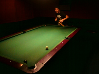We played some pool